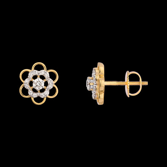 14K Yellow Gold Diamond Earrings - 0.51ct VVS-VS-HI