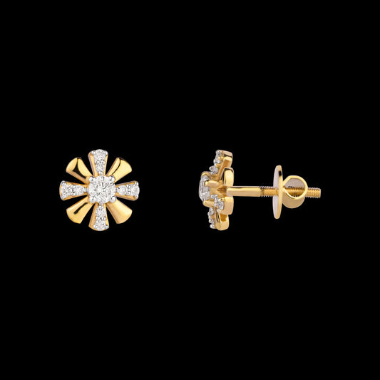 18K Rose Gold Diamond Earrings - 0.351ct VVS-VS-IJ