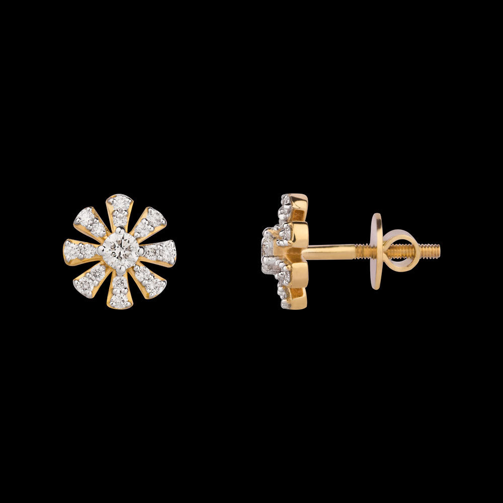 18K Rose Gold Diamond Earrings - 0.47ct VS-HIJ