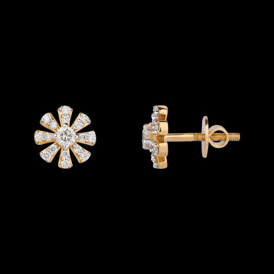18K Rose Gold Diamond Earrings - 0.47ct VS-HIJ