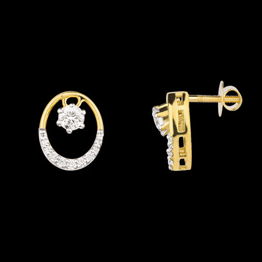 18K Yellow Gold Diamond Earrings - 0.339ct VVS-VS-IJ