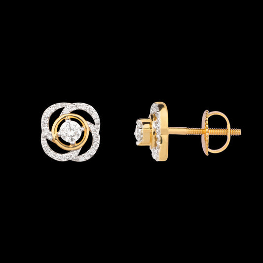 14K Yellow Gold Diamond Earrings - 0.353ct VVS-VS-HI