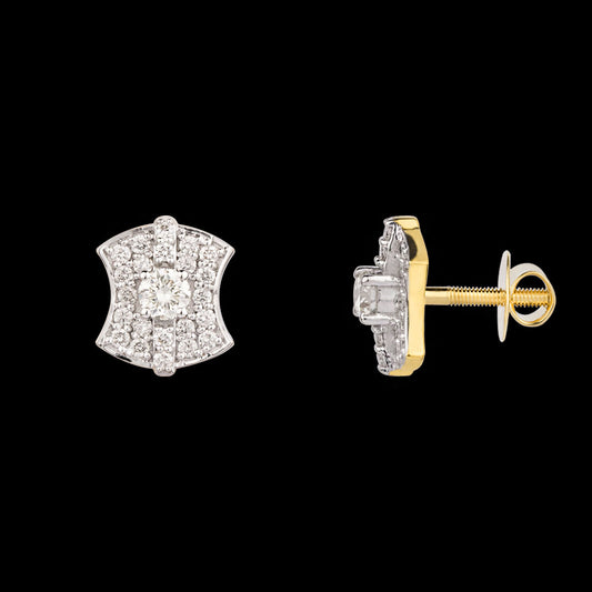 18K Yellow Gold Diamond Earrings - 0.561ct VVS-VS-JK