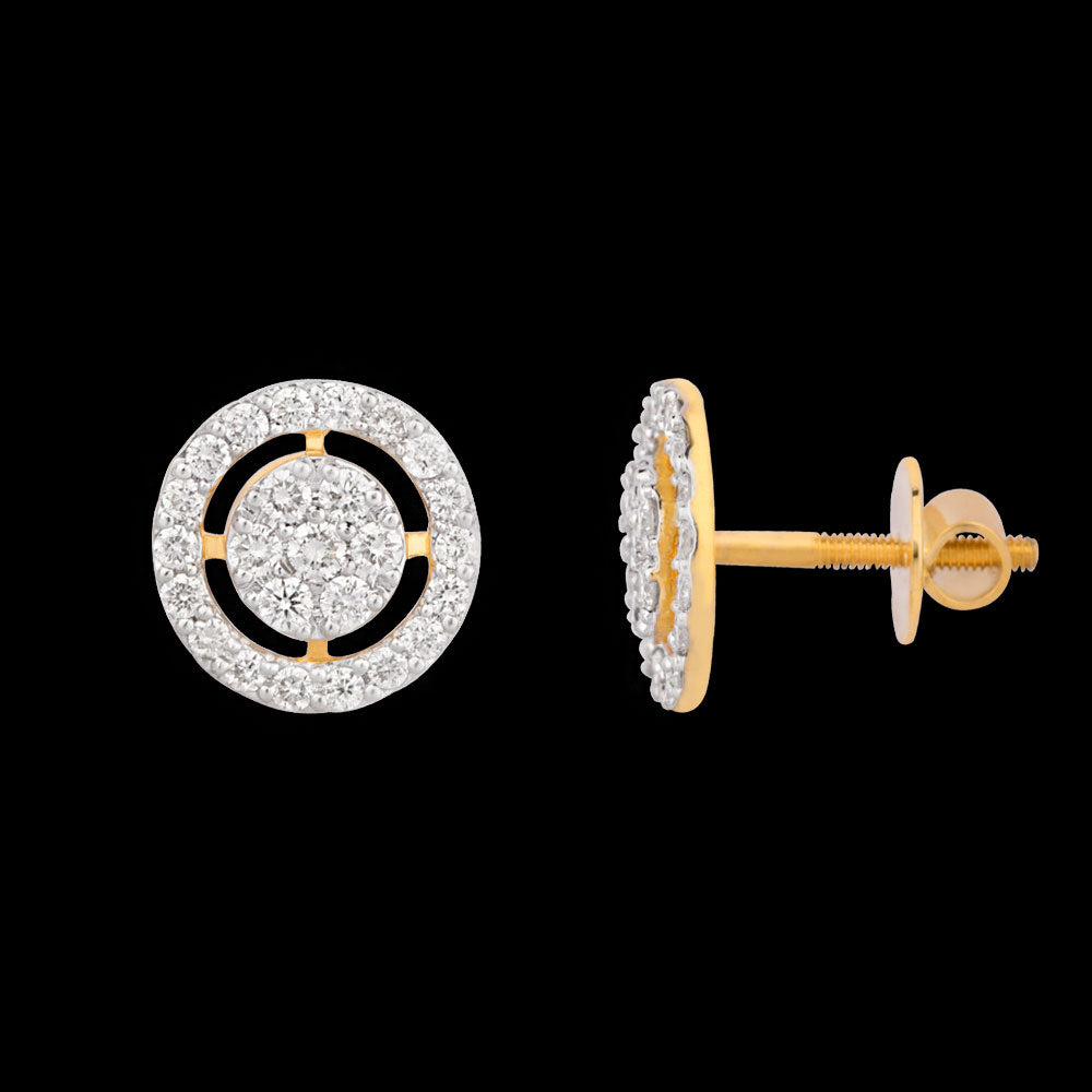 14K Yellow Gold Diamond Earrings - 0.67ct SI-IJ