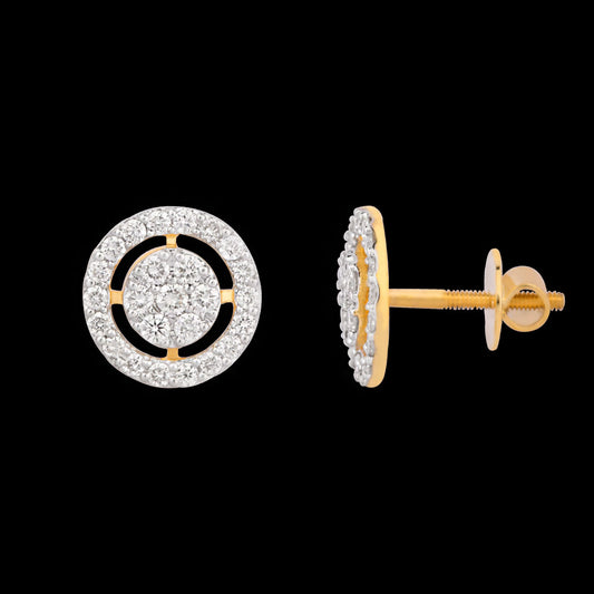 14K Yellow Gold Diamond Earrings - 0.67ct SI-IJ