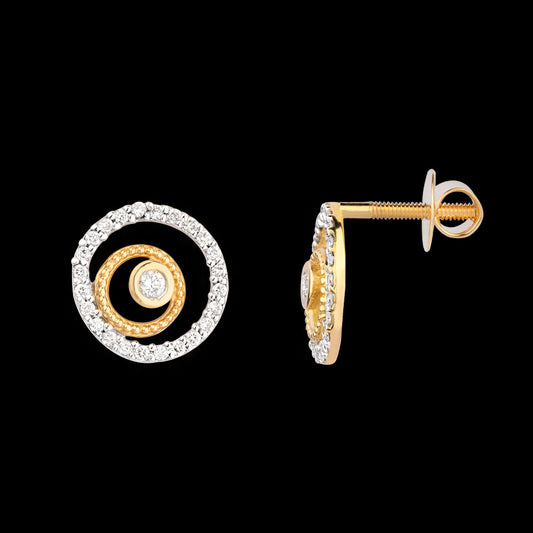 14K Yellow Gold Diamond Earrings - 0.282ct SI-HI