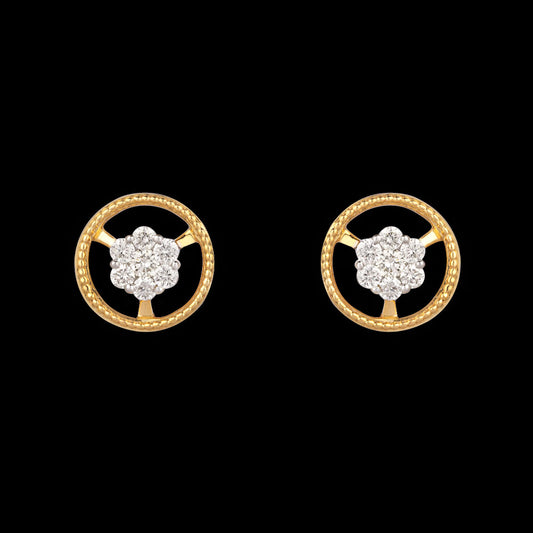 14K Rose Gold Diamond Earrings - 0.33ct SI-HI