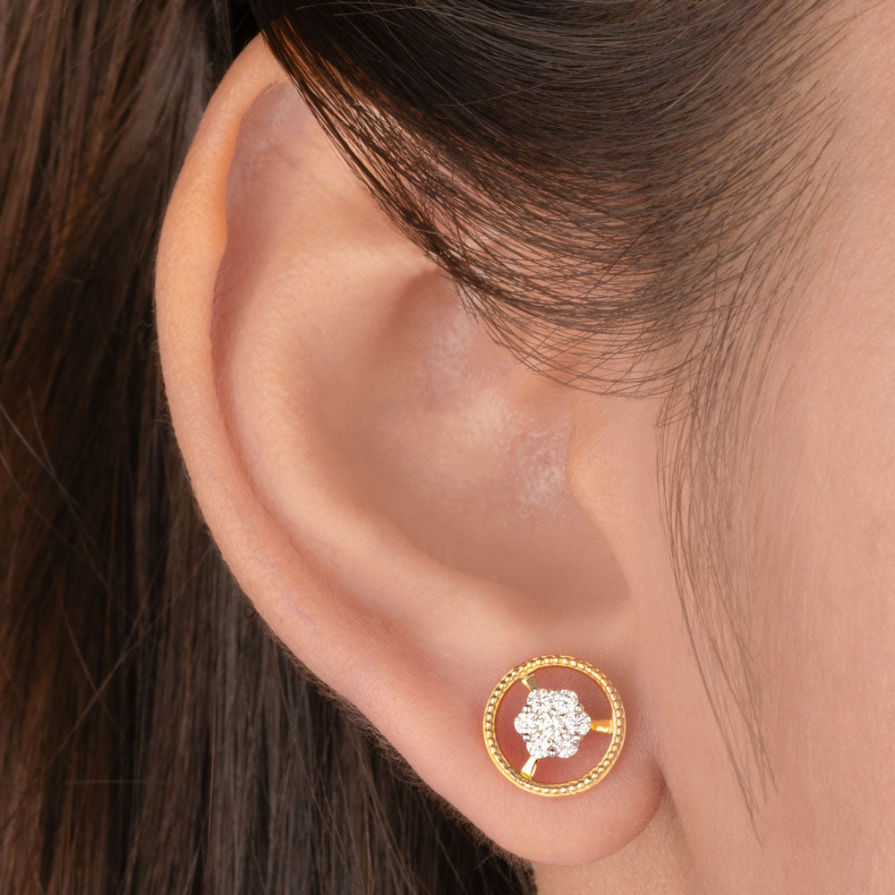 14K Rose Gold Diamond Earrings - 0.33ct SI-HI