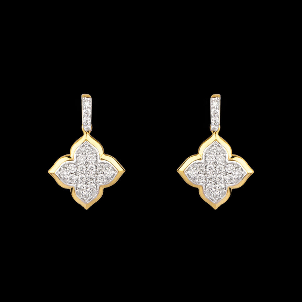 14K Yellow Gold Diamond Earrings - 0.46ct SI-HI