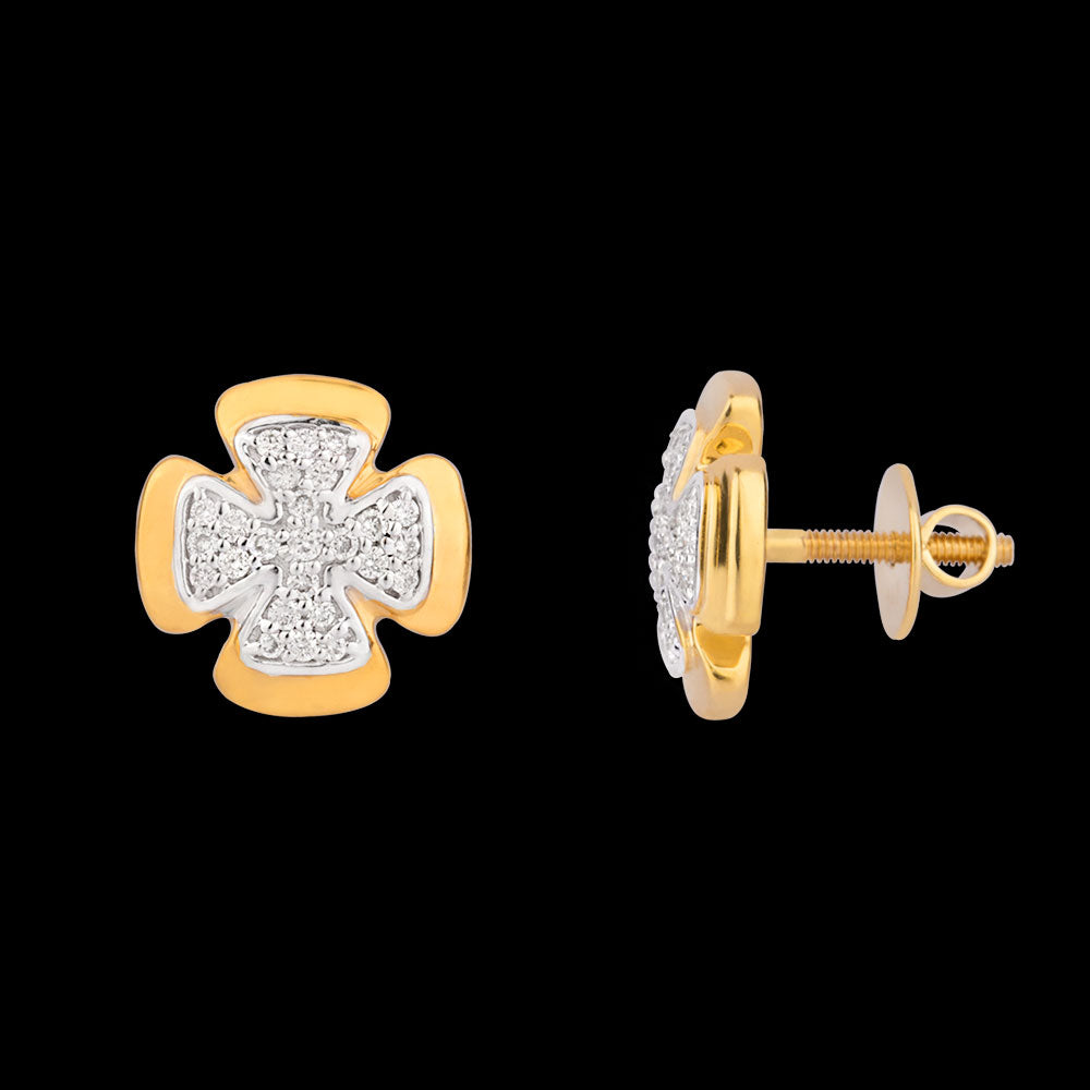 14K Yellow Gold Diamond Earrings - 0.26ct SI-GH