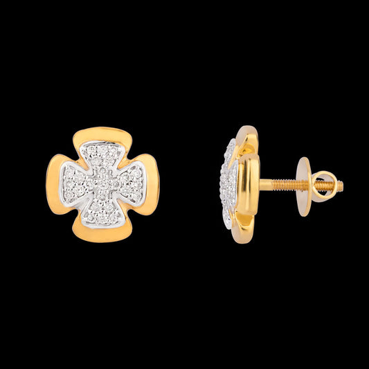 14K Yellow Gold Diamond Earrings - 0.26ct SI-GH
