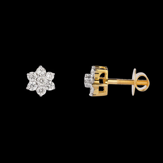 14K Yellow Gold Diamond Earrings - 0.28ct SI-IJ