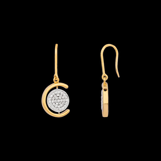 14K Yellow Gold Diamond Earrings - 0.74ct SI-HI