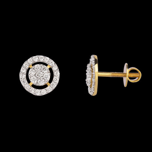 14K Yellow Gold Diamond Earrings - 0.62ct SI-IJ
