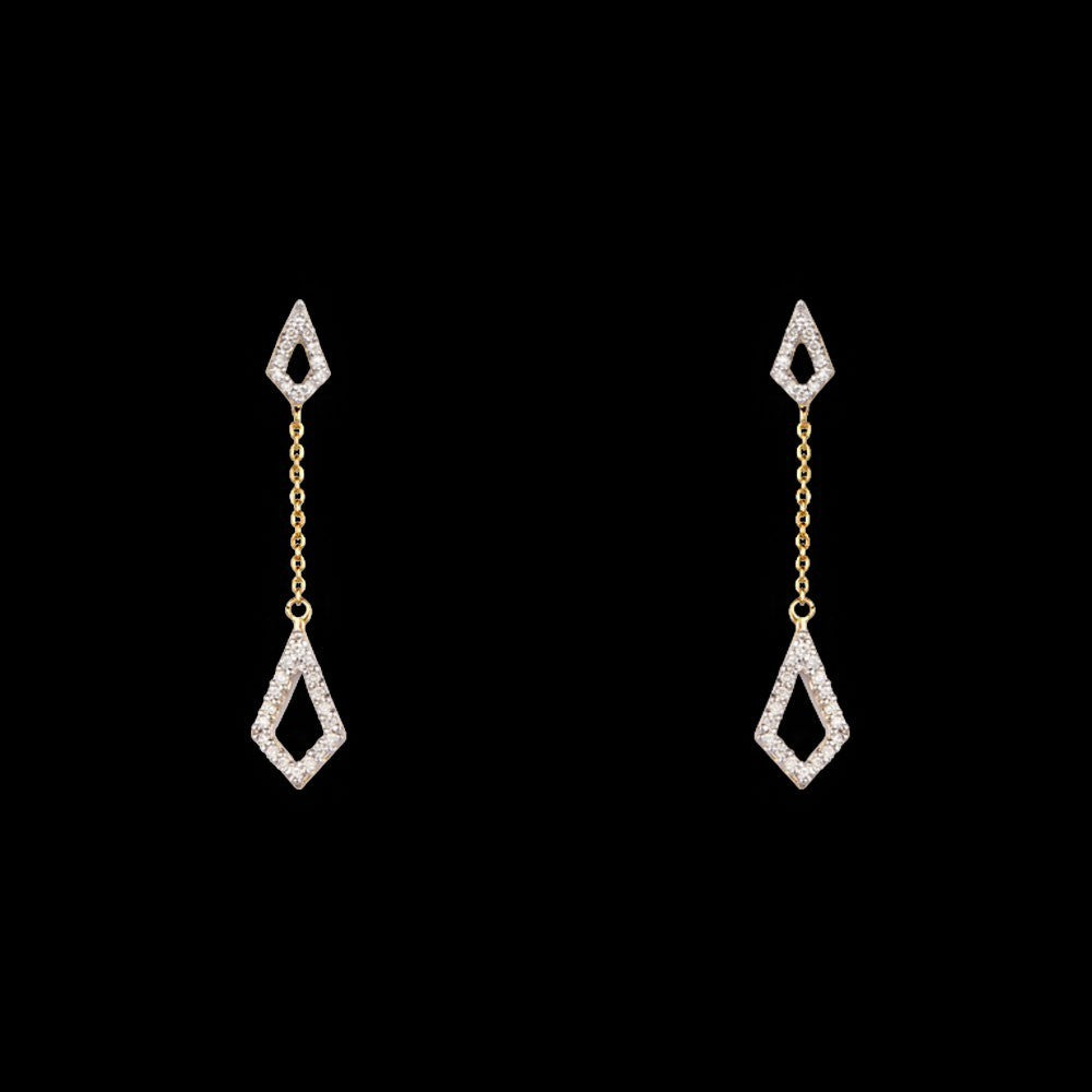 14K Yellow Gold Diamond Earrings - 0.24ct SI-GH
