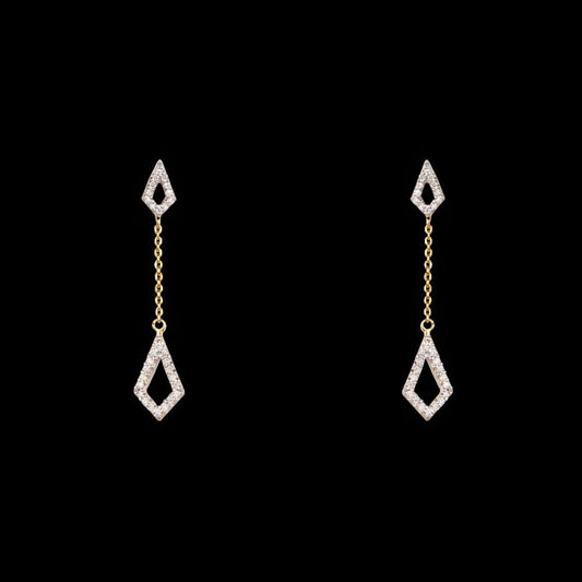 14K Yellow Gold Diamond Earrings - 0.24ct SI-GH