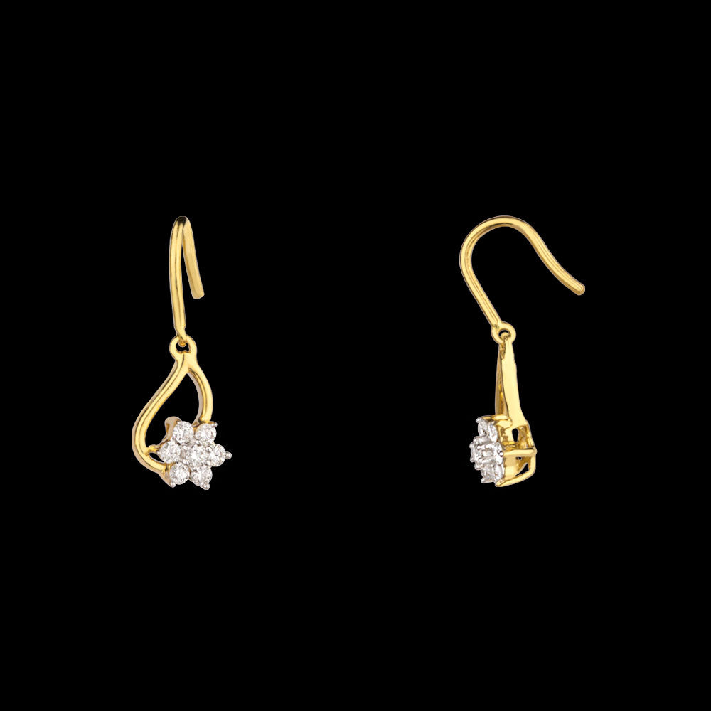 14K Yellow Gold Diamond Earrings - 0.3ct SI-GH