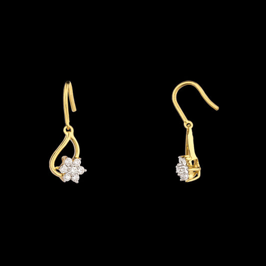 14K Yellow Gold Diamond Earrings - 0.3ct SI-GH