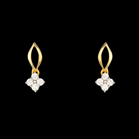 14K Yellow Gold Diamond Earrings - 0.16ct SI-IJ