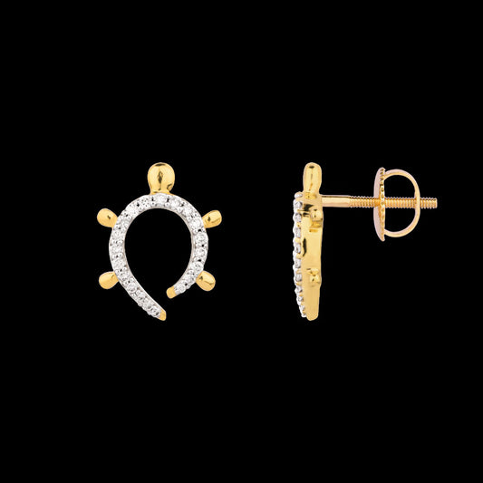 14K Yellow Gold Diamond Earrings - 0.3ct SI-GH