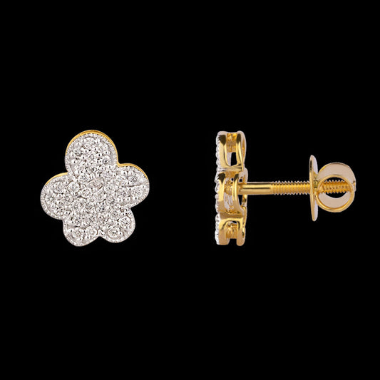 14K Yellow Gold Diamond Earrings - 0.34ct SI-GH