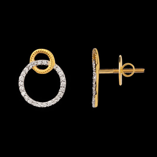 14K Yellow Gold Diamond Earrings - 0.28ct SI-HI