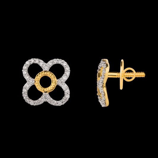 14K Yellow Gold Diamond Earrings - 0.44ct VS-SI-GH