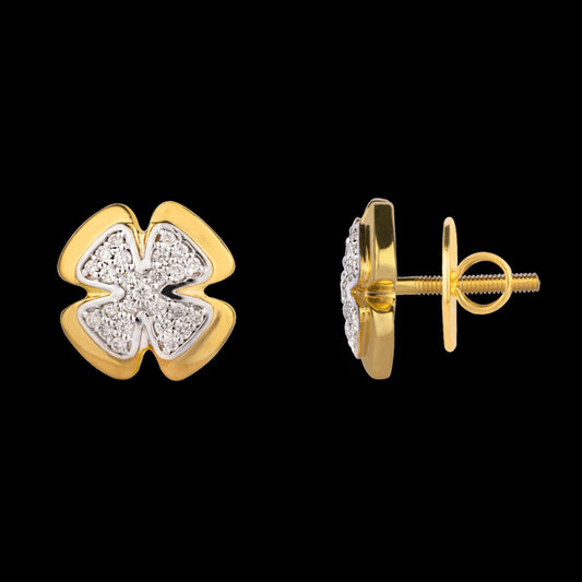 14K Yellow Gold Diamond Earrings - 0.26ct SI-GH