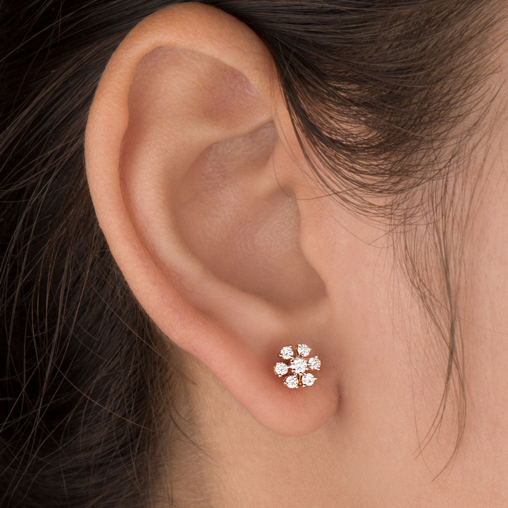14K Yellow Gold Diamond Earrings - 0.31ct SI-IJ