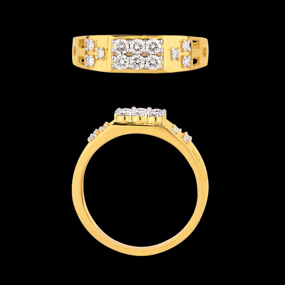 18K Yellow Gold Diamond Ring - 0.42ct VVS-VS-HI