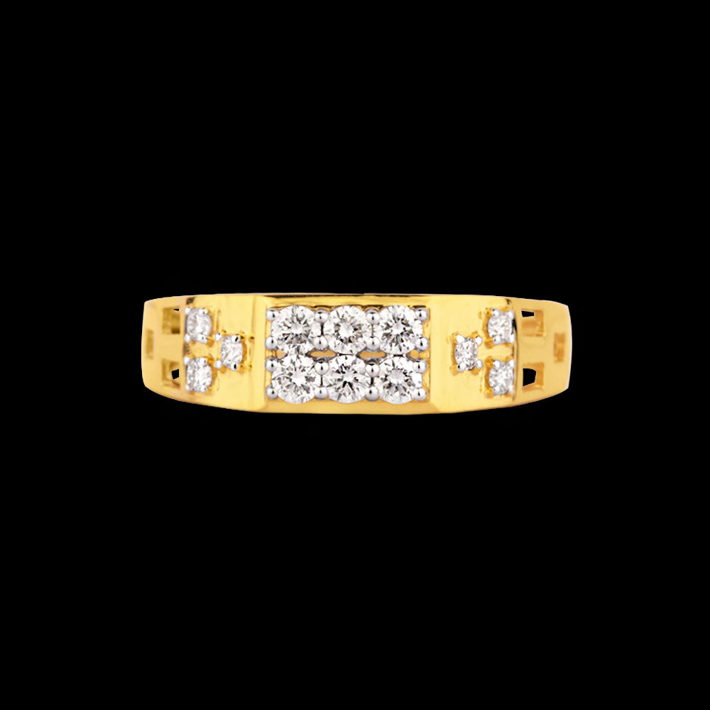 18K Yellow Gold Diamond Ring - 0.42ct VVS-VS-HI