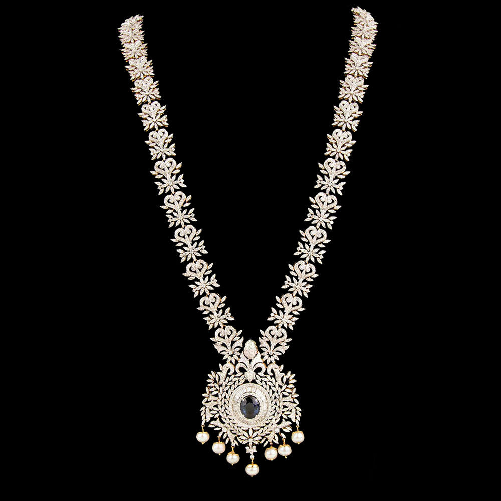 18K Yellow Gold Diamond Necklace - 18.75ct SI-IJ with Colour Stones