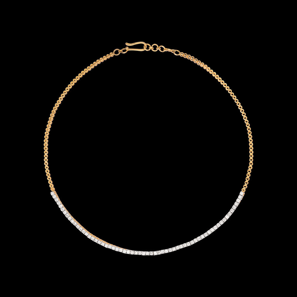 18K Yellow Gold Diamond Necklace - 2.689ct VS-SI-FG