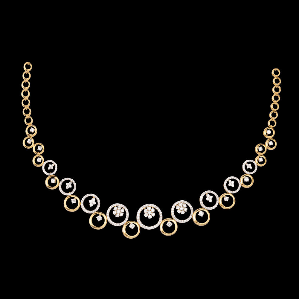 14K Yellow Gold Diamond Necklace - 2.394ct SI-HI