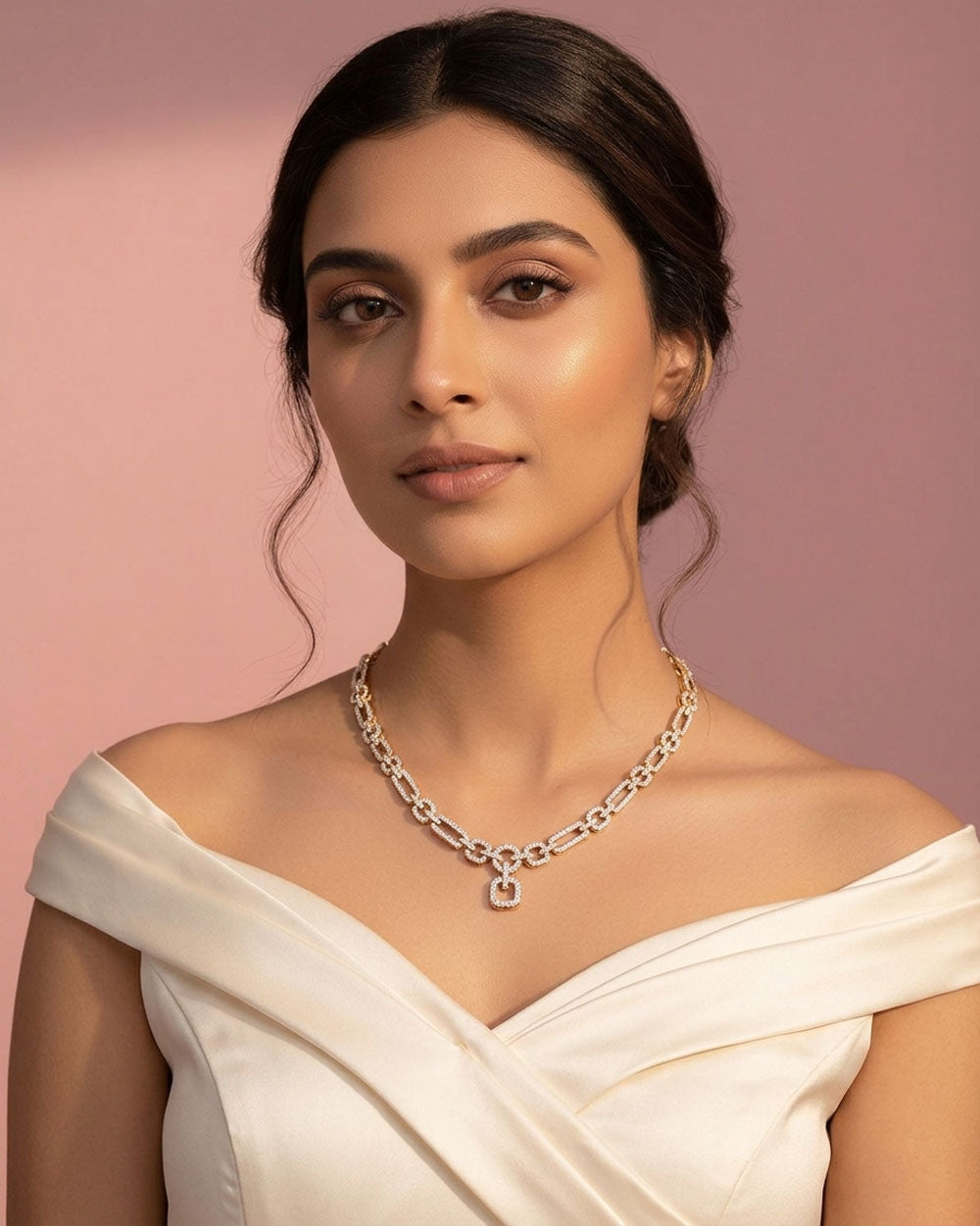 18K Yellow Gold Diamond Necklace - 5.1ct VS-SI-GH