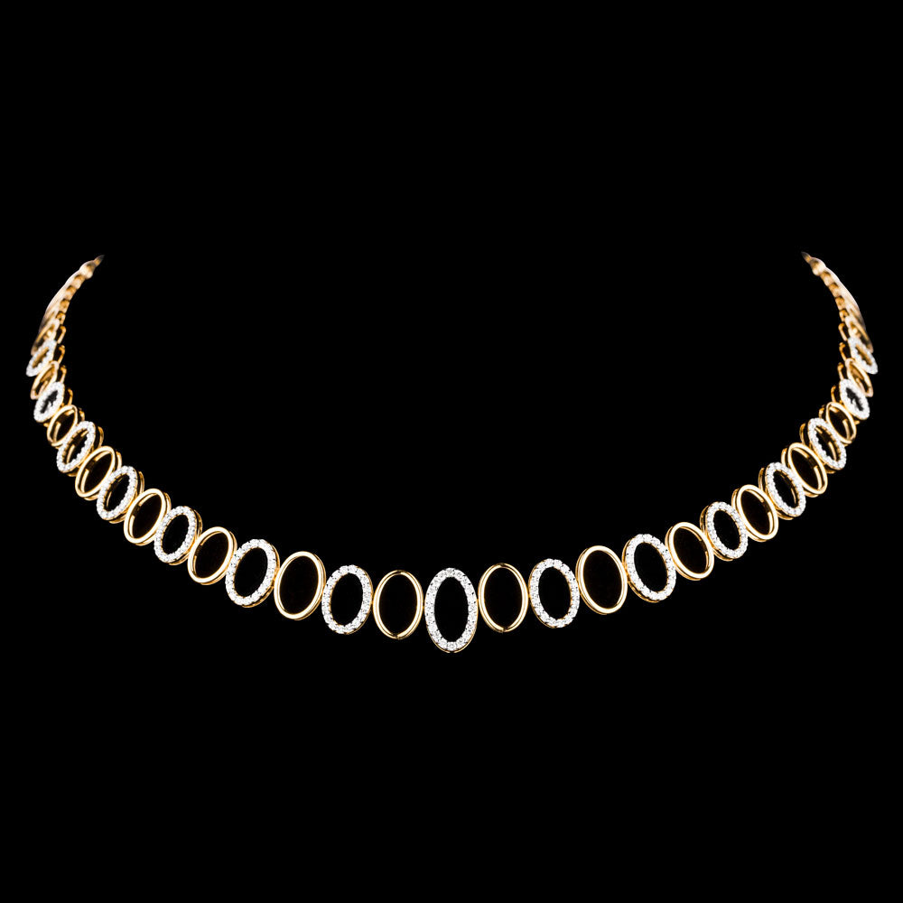 14K Yellow Gold Diamond Necklace - 1.894ct VS-SI-GH
