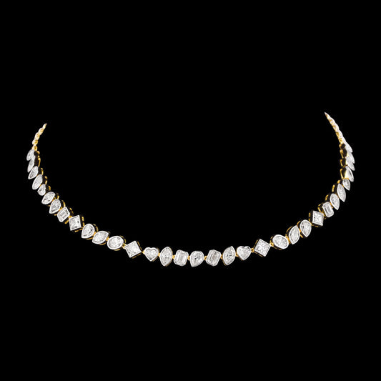 14K Yellow Gold Diamond Necklace - 13.133ct VS-SI-IJ