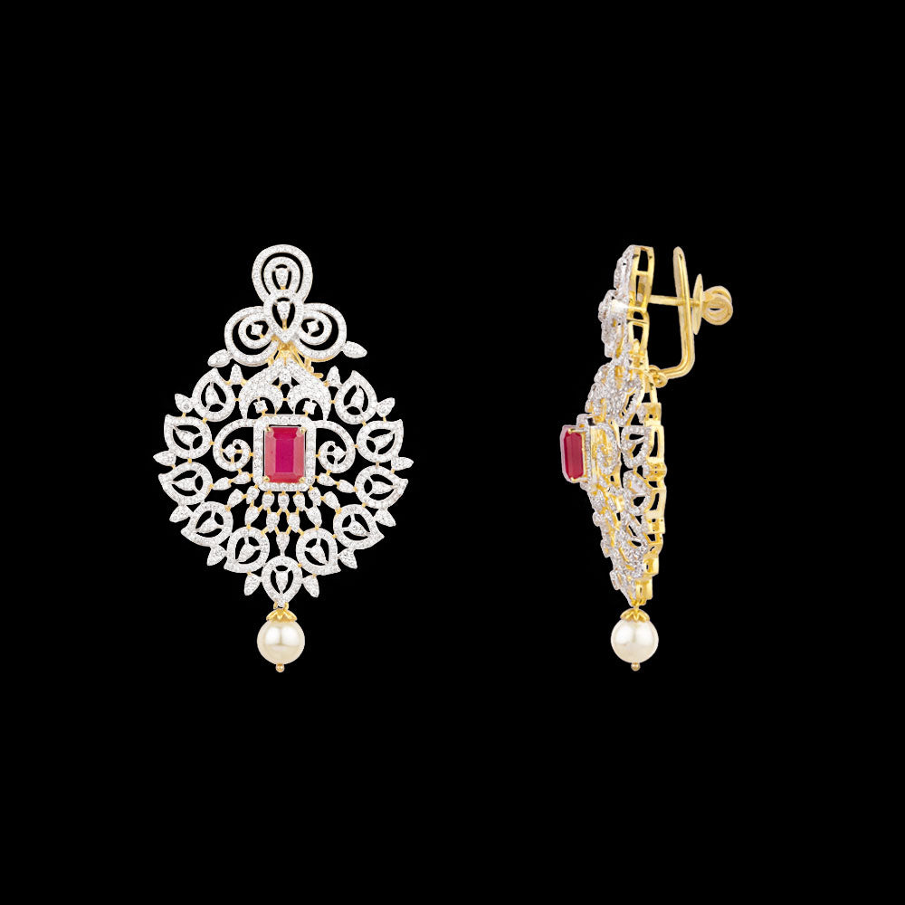 18K Yellow Gold Diamond Jewellery - 3.498ct SI-IJ with Colour Stones