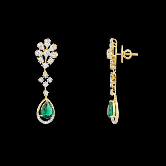14K Yellow Gold Diamond Jewellery - 1.169ct VVS-VS-GH with Colour Stones