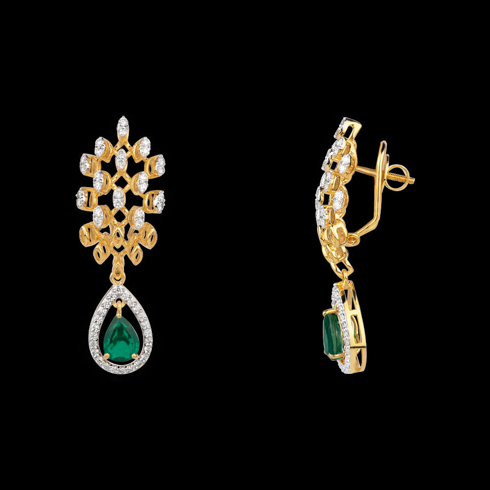 18K Yellow Gold Diamond Jewellery - 1.118ct VS-SI-GH with Colour Stones