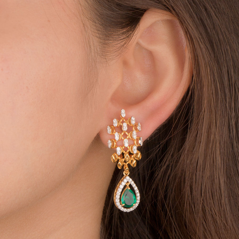 18K Yellow Gold Diamond Jewellery - 1.118ct VS-SI-GH with Colour Stones