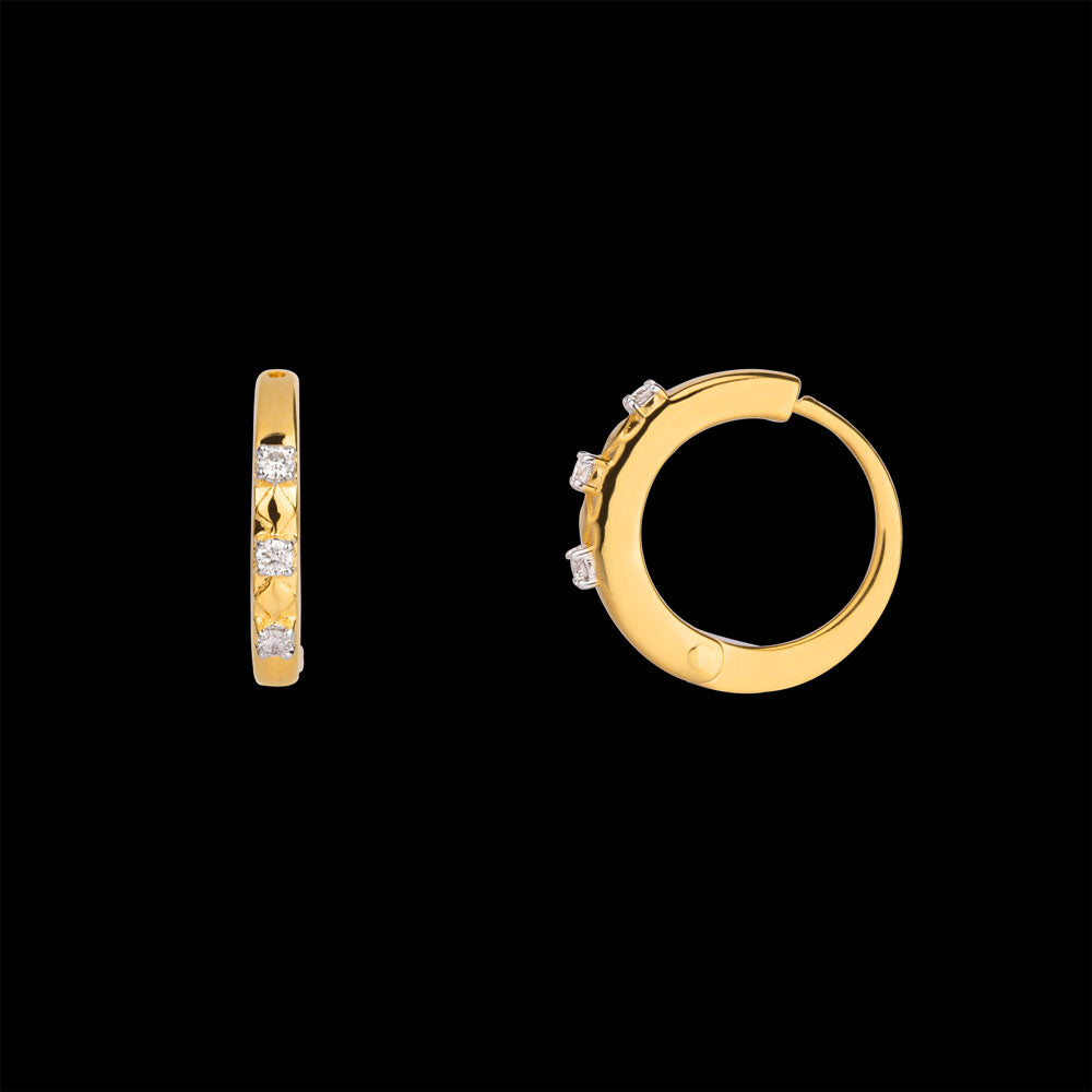 18K Yellow Gold Diamond Nosepin - 0.04ct VVS-VS-GH
