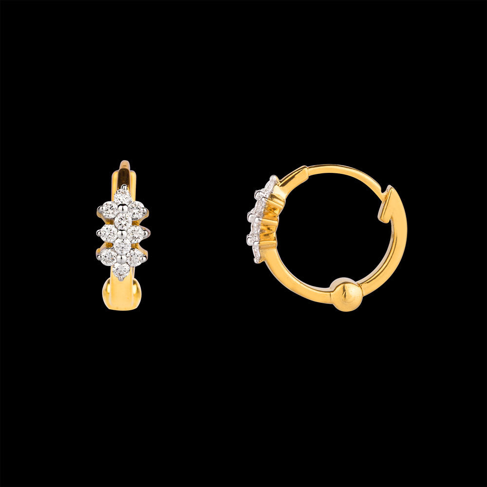 18K Yellow Gold Diamond Nosepin - 0.08ct VVS-VS-GH