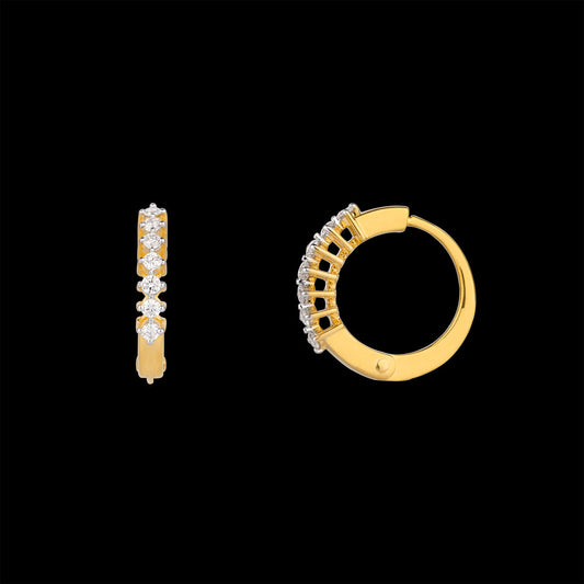 18K Yellow Gold Diamond Nosepin - 0.106ct VVS-VS-GH