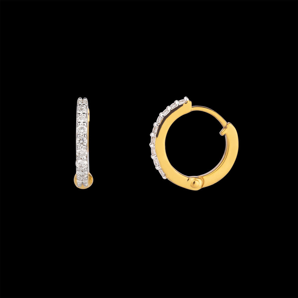 18K Yellow Gold Diamond Nosepin - 0.08ct VVS-VS-GH