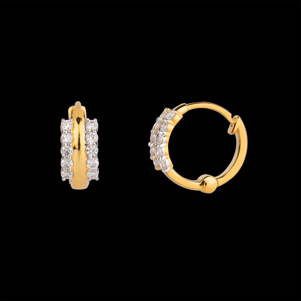 18K Yellow Gold Diamond Nosepin - 0.11ct VVS-VS-GH