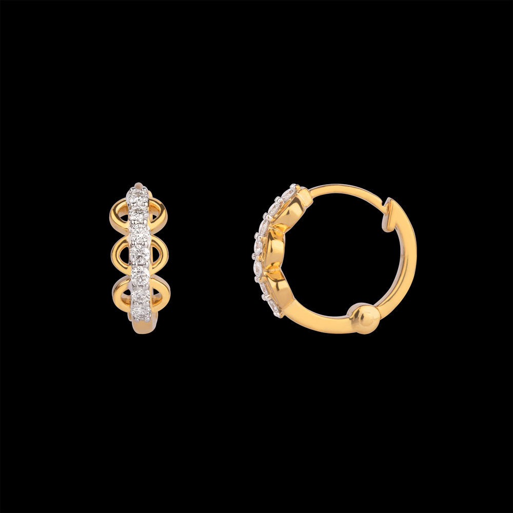 18K Yellow Gold Diamond Nosepin - 0.08ct VVS-VS-GH