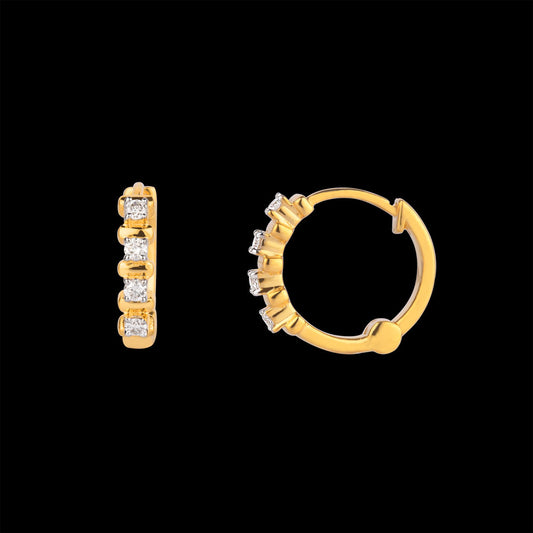 18K Yellow Gold Diamond Nosepin - 0.041ct VVS-VS-GH
