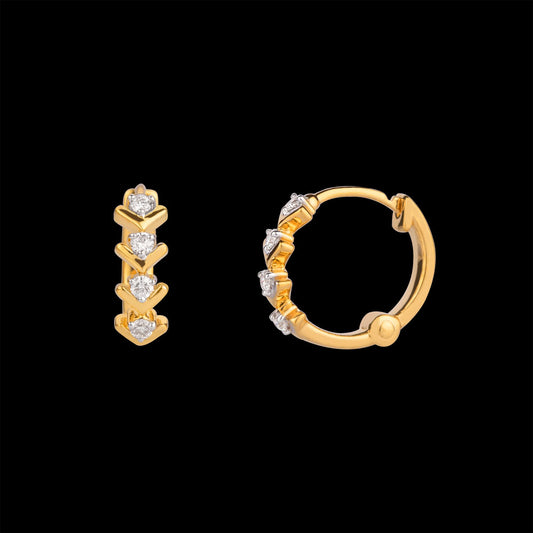 18K Yellow Gold Diamond Nosepin - 0.042ct VVS-VS-GH