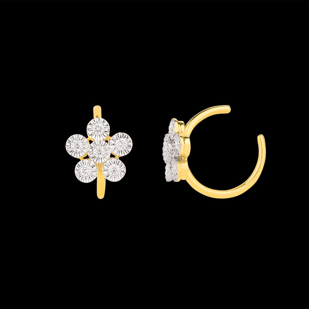 18K Yellow Gold Diamond Nosepin - 0.045ct VS-GH